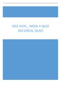 NSG 6435_ Week 4 Quiz 2021(Real quiz).