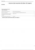 American Heart Association BLS &lpar;Basic Life Support&rpar; QUESTIONS WITH COMPLETE ANSWERS ALREADY