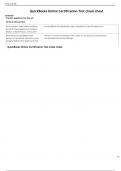 QuickBooks Online Certification Test cheat cheat QUESTIONS WITH COMPLETE ANSWERS ALREADY
