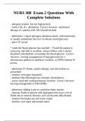 NURS 308  Exam 2 Questions With Complete Solutions