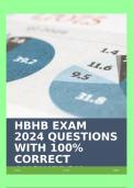 HBHB EXAM 2024 QUESTIONS WITH 100&percnt; CORRECT ANSWERS&excl;&excl;