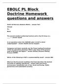 EBOLC PL Block Doctrine Homework questions and answers already passed&period;