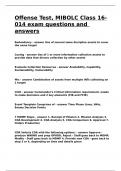 Offense Test&comma; MIBOLC Class 16-014 exam questions and answers&period;