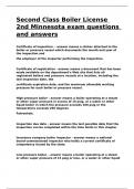 Second Class Boiler License 2nd Minnesota exam questions and answers&period;