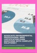 ASSOCIATE ENVIRONMENTAL PROFESSIONAL NREP CERTIFICATION EXAM QUESTIONS WITH COMPLETE SOLUTIONS&excl;&excl;