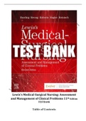 Lewiss Medical Sugrical Nursing 11th Edition Testbank