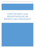 COMP 230 Week 5 iLab VBScript Modular Lab Report(1) new updated 2021.
