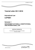 LCP4801  Tutorial Letter 201 International Law Semester 1