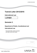 LCP4801 Tutorial Letter 201 -semester 2 - 2016