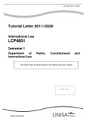 LCP4801 Tutorial Letter 201 -semester 1 - 2020