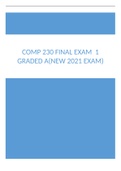 COMP 230 FINAL EXAM 1 GRADED A(NEW 2021 EXAM).