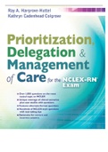 NURSING 3210Prioritization-Delegation-Management-of-Care-for-the-NCLEX-RN-Exam Graded A Plus