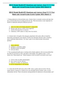 HESI Mental Health RN Questions and Answers from V1-V3 Test Banks and Actual Exams &lpar;Latest Update 2021&rpar; Rated A&plus;