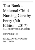 Maternal Child Nursing Care 6th Edition by Perry Test Bank