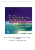 Essentials of Psychiatric Mental Health Nursing 4th Edition Varcarolis Nursing Test Bank&comma; ALL CHAPTERS 1-28 &comma; PAGES 293