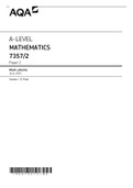 A-LEVEL MATHEMATICS Paper 2 Mark scheme