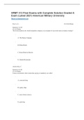 HRMT 413 Final Exams with Complete Solution Graded A Exam &lpar;Latest 2021&rpar;-American Military University