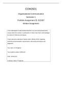 OM2601 Organisational Communication Semester 1 Portfolio Assignment 03