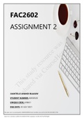 FAC2602 ASSIGNMENT 2