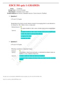 EDCE 501 quiz 1 &lpar;GRADED&rpar;&sol;45 out of 45 points &vert; Download To Score A
