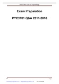 Exam Preparation PYC3701 Q&A