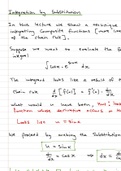 Integration by substitution summary