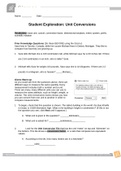 Gizmos Student Exploration: Unit Conversions_2021 |  ALL ANSWERS CORRECT | GRADED A+