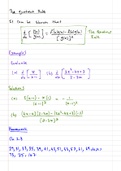The Quotient Rule summary