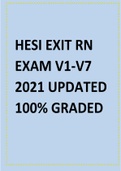 HESI RN EXIT EXAM V1, V2, V3, V4, V5, V6, V7, Latest Questions and Answers with Explanations
