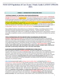 NUR 3129 Population of Care Exam 1 Study Guide LATEST UPDATE 2021&period;