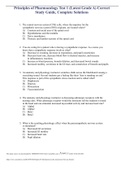 Principles of Pharmacology Test 1 (Latest Grade A) Correct Study Guide, Complete Solutions