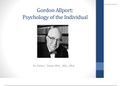 Gordon Allport Theories of Personality