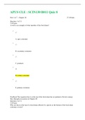 APUS CLE : SCIN130 B011 Quiz 8 | (31 Q & A Solutions) | Ecology, Biodiversity | Already GRADED A+