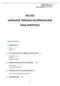 AFL1501 LANGUAGE THROUGH AN AFRICAN LENS FINAL PORTFOLIO