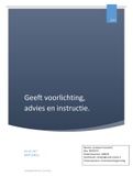 Geeft voorlichting&comma; advies en instructie 