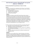  TEST BANK Psychiatric-Mental Health Nursing 8th edition by VIDEBECK