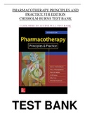 Pharmacotherapy Principles and Practice 5th Edition Chisholm-Burns Test Bank&period;pdf