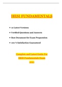 HESI Fundamentals 1 Latest 2022&sol;2023 &vert; HESI Fundamentals 12 Versions&lowbar;Updated 2022