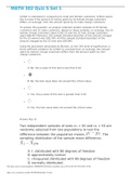 MATH 302 Quiz 5 – Question and Answers Set 1