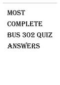 Exam (elaborations) Most Complete BUS 302 Quiz Answers
