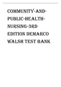 Exam (elaborations) NURS MISC Community-and-Public-Health-Nursing-3rd Edition DeMarco Walsh Test Bank 