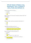 NR 507 Week 4 Midterm ALL ANSWERS 100&percnt; CORRECT SOLUTION AID GRADE A&plus;