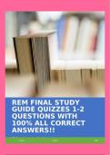 REM FINAL STUDY GUIDE QUIZZES 1-2 QUESTIONS WITH 100&percnt; ALL CORRECT ANSWERS&excl;&excl;