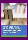 KPER 1200 FINAL EXAM QUESTIONS & ANSWERS SOLVED 100&percnt; CORRECT&excl;&excl;