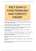SOCY EXAM 3-FUNCTIONALISM AND CONFLICT THEORY 