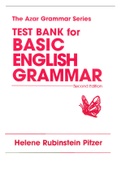 Test Bank For Basic English Grammar 2nd Edition By Helene Rubinstein Pitzer