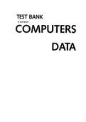Test Bank to Accompany Computers and Data Processing by Harvey M. Deitel and Barbara Deitel
