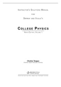 INSTRUCTOR’S SOLUTIONS MANUAL for College Physics 9th Edition Vol1 by Serway, Vuille