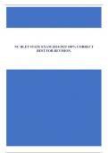 NC BLET STATE EXAM 2024&sol;2025 100&percnt; CORRECT BEST FOR REVISION