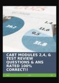 CABT MODULES 2&comma;4&comma; & TEST REVIEW QUESTIONS & ANS RATED 100&percnt; CORRECT&excl;&excl;